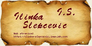Ilinka Slepčević vizit kartica